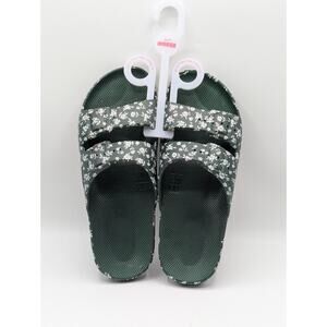 Freedom Moses Womens Size 7-8 Lily.Rose Amazonia Floral Buckled Slide Sandals